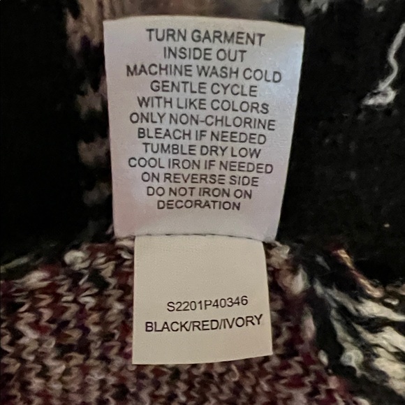 ONE WORLD Black and White Plaid Teddy Jacket - Picture 7 of 7